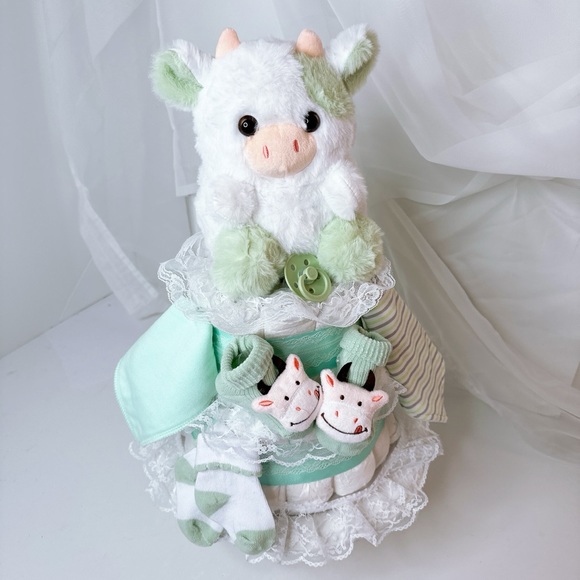 Bull Diaper Cake Farm Baby Shower